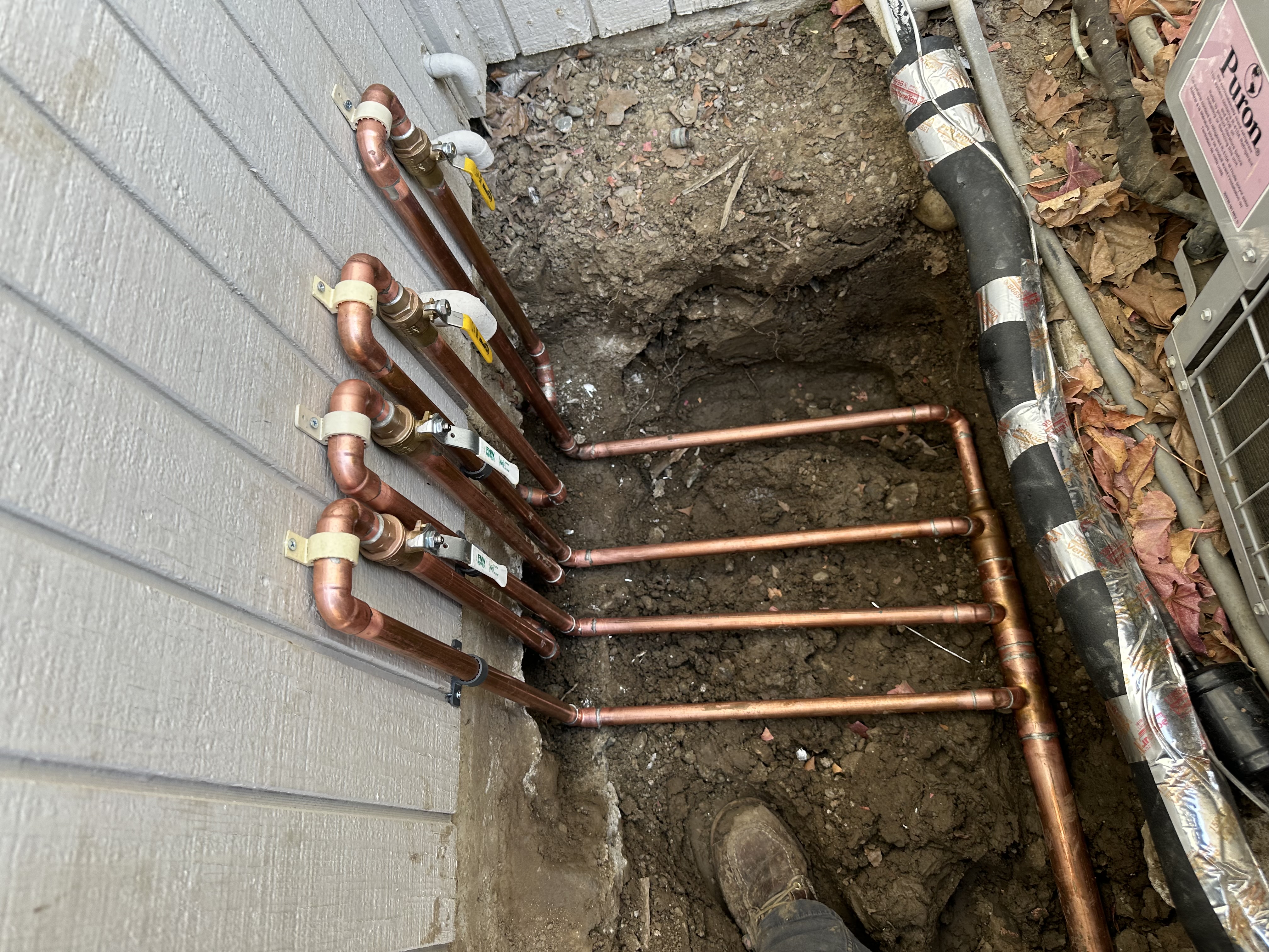 Multi-Valve Gas Line Installation